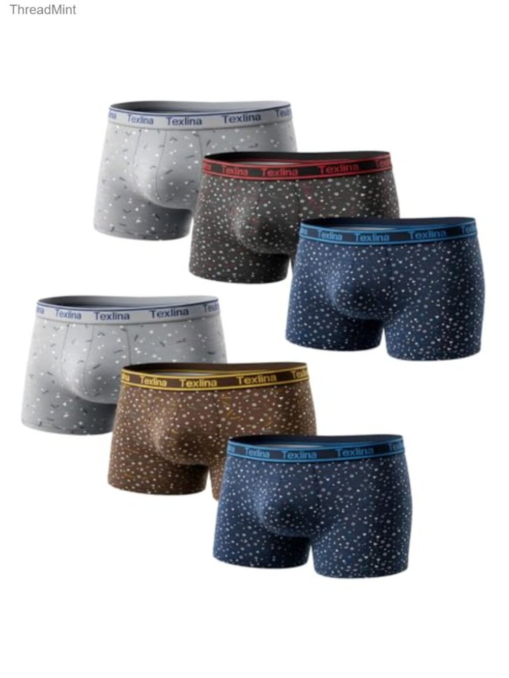 Men's Boxer Briefs Viscose Stretch No Ride Up 6 Pack Underwear